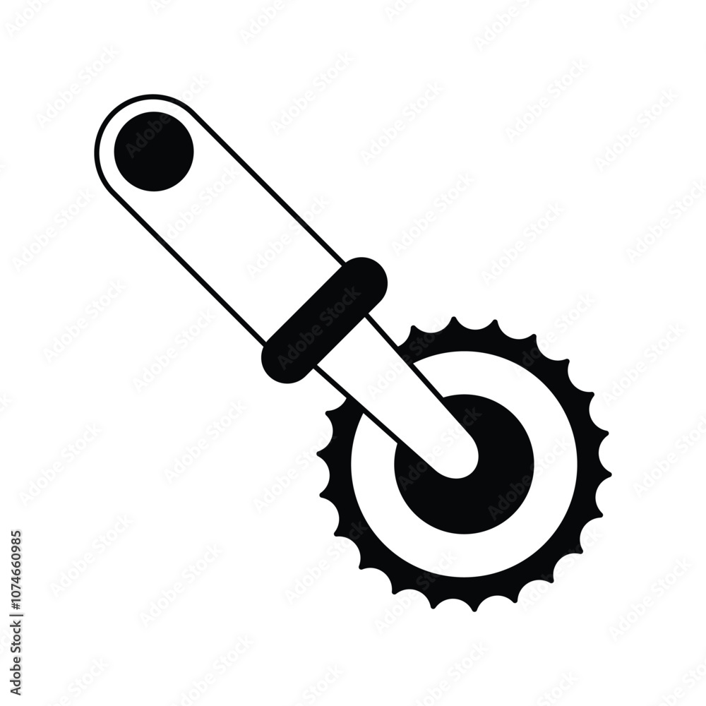 pizza cutter glyph icon with white background vector stock illustration pizza cutter glyph icon with white background vector stock illustration