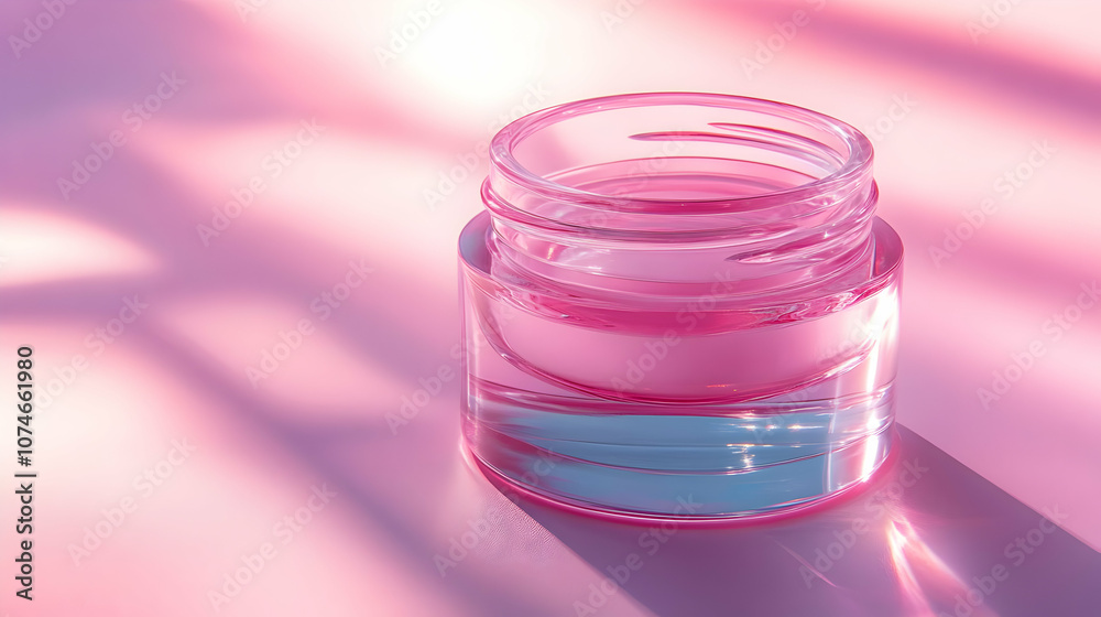 Pink Glass Jar 3D Render - Minimalist Aesthetic Pink Glass Jar 3D Render - Minimalist Aesthetic
