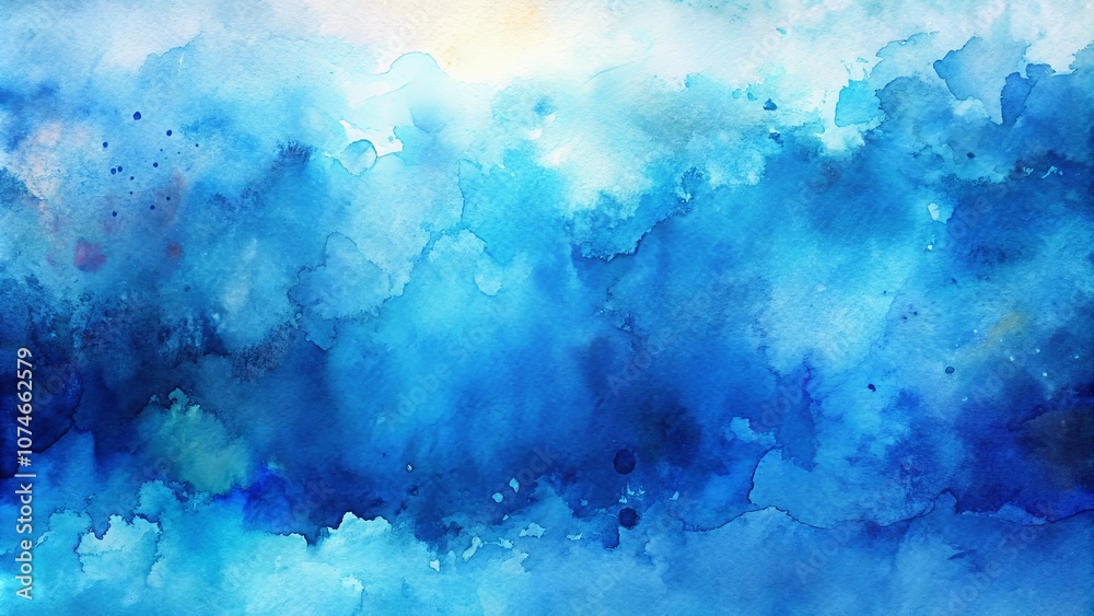 Abstract Watercolor Background with Soft Blue Hues and White Splashes Abstract Watercolor Background with Soft Blue Hues and White Splashes
