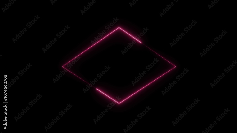 neon frame illustration with pink colors on black background. neon line icon illustration. neon frame illustration with pink colors on black background. neon line icon illustration.