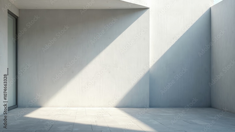 Obraz premium Minimalist Architectural Space Captured Through Shadows
