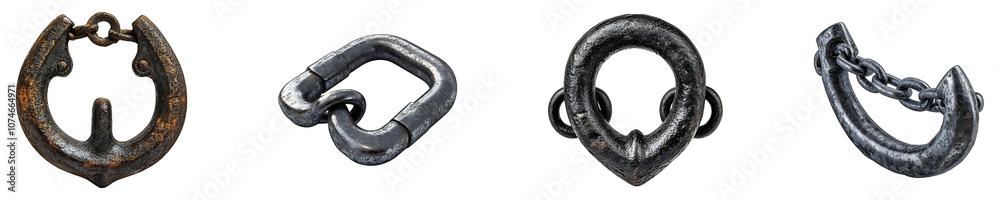 Anchor Shackle Set isolated on transparent background. Anchor Shackle Set isolated on transparent background.