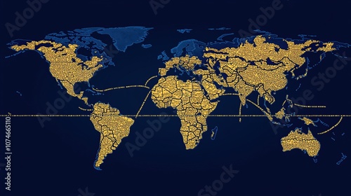Obraz na płótnie Global Network and Connection w salonie