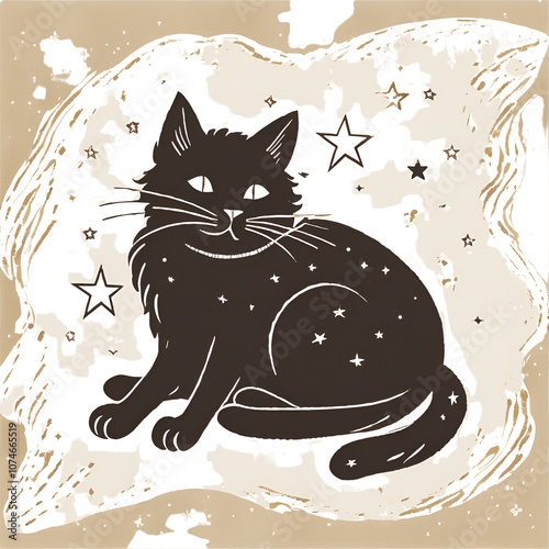cat in the night
