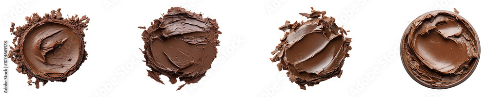 Cocoa Paste Set isolated on transparent background. Cocoa Paste Set isolated on transparent background.