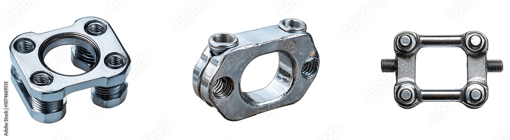 Conduit Clamp Set isolated on transparent background. Conduit Clamp Set isolated on transparent background.