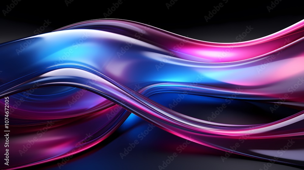 Fototapeta premium digital technology black and blue purple gradient curve poster background