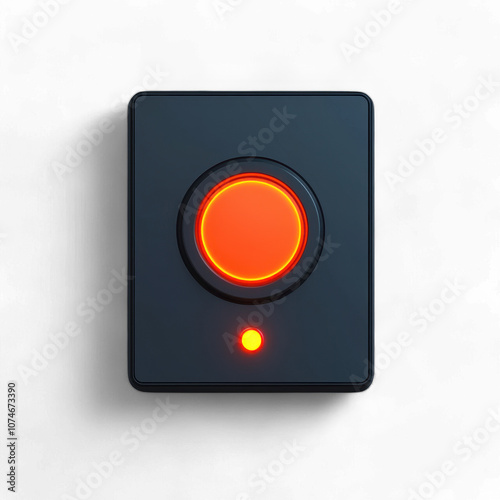 Free Download Minimalist Alarm Button with Bright Red Indicator Lights - GFXLoad