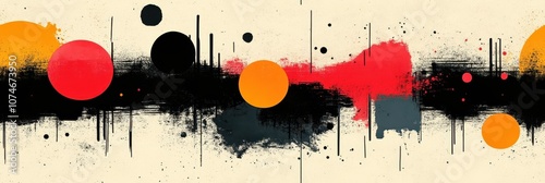 Geometric Harmony, a vibrant design featuring minimal crosshatch lines and flat colors, embodying modern simplicity and artistic precision.