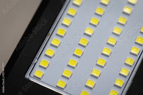 High-Powered LED Array Flashlight: Durable, Bright, and Energy-Efficient Lighting Solution for Everyday Use. Individual LED bulbs in an array