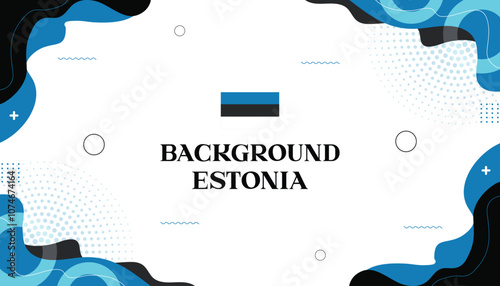 Background mephis estonia abstrack wave color flag estonia  photo