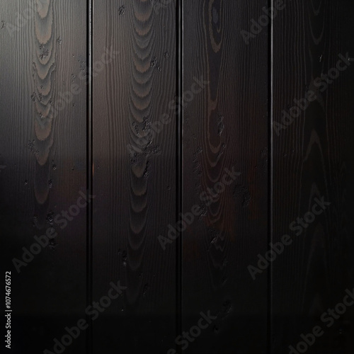 Background of vertical dark ebony wood planks