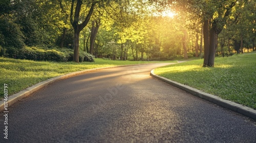 Sunlit Pathway Through the Trees