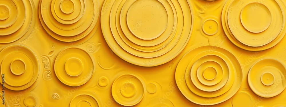 Abstract Yellow Circle Pattern Background Texture Geometric Design Abstract Yellow Circle Pattern Background Texture Geometric Design