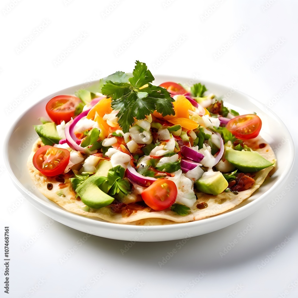 healthy sea food dish cuisine isolated on white background healthy sea food dish cuisine isolated on white background