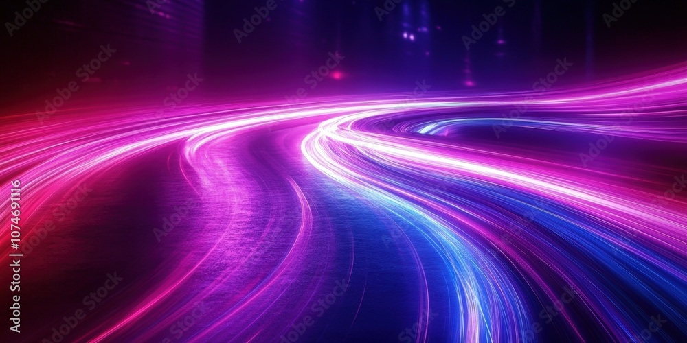Abstract vivid light trails creating a dynamic and energetic atmosphere with streaks of blue, pink, and purple colors forming a flowing pattern in a dark background Abstract vivid light trails creating a dynamic and energetic atmosphere with streaks of blue, pink, and purple colors forming a flowing pattern in a dark background