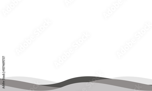 abstract white and tray wavy background, gray curve on white background design for business presentation slide