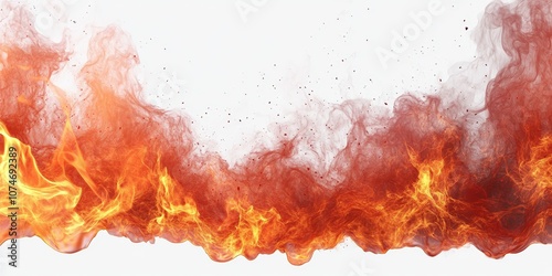 Stunning Abstract Fire Smoke Background with Dynamic Flames and Vibrant Orange and Red Hues Creating a Dramatic Visual Effect for Creative Projects photo