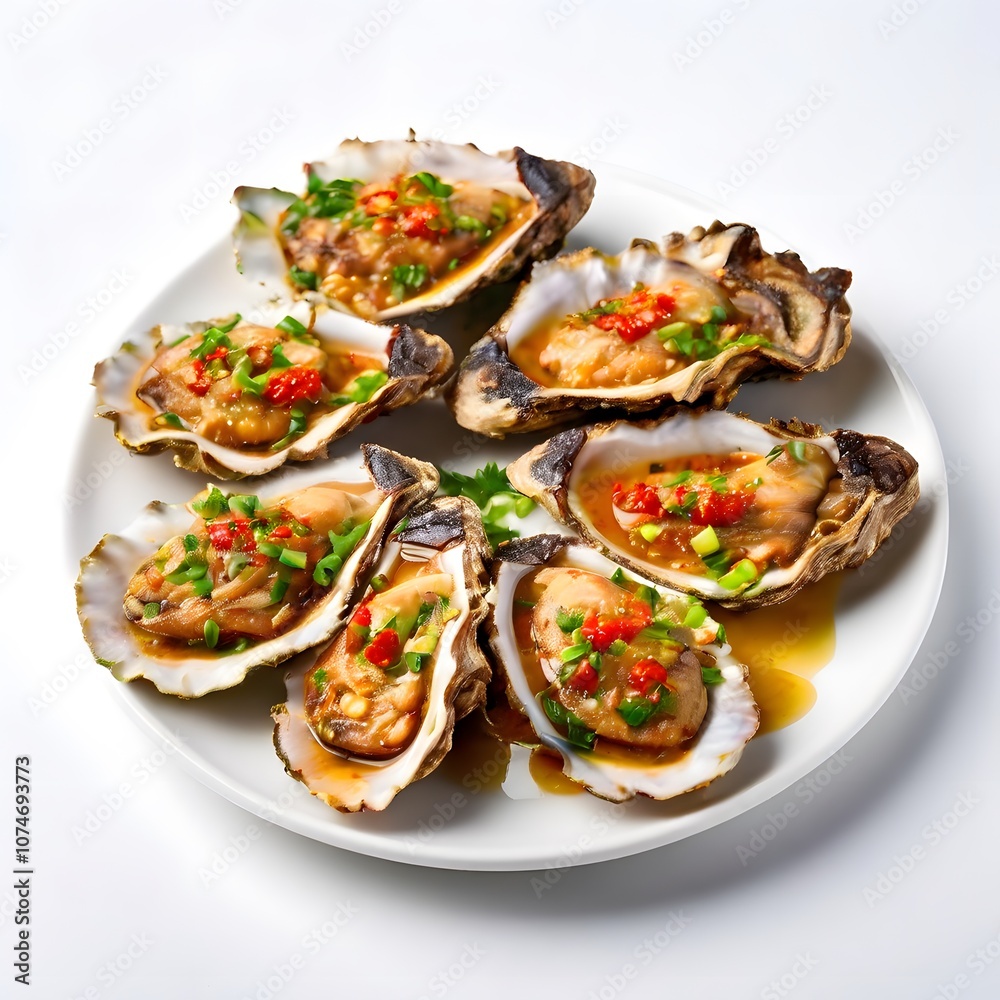 healthy sea food dish cuisine isolated on white background healthy sea food dish cuisine isolated on white background