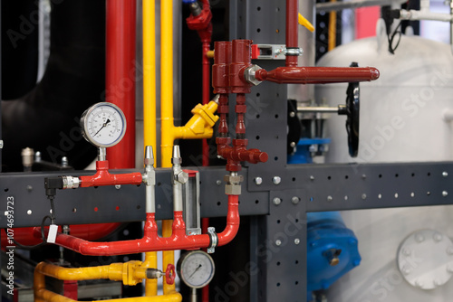 Canvas Print industrial refrigeration unit in a food factory