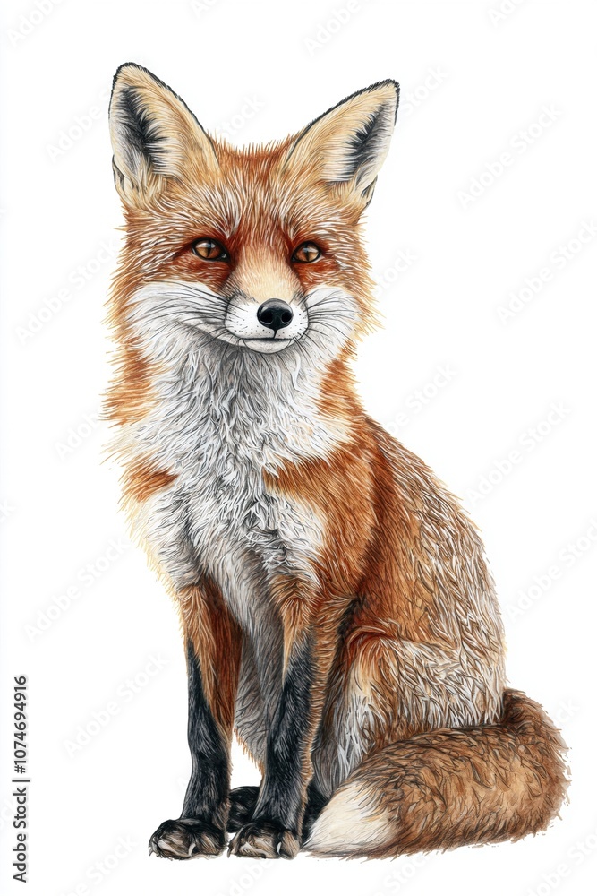 Obraz premium Illustration von einem Fuchs