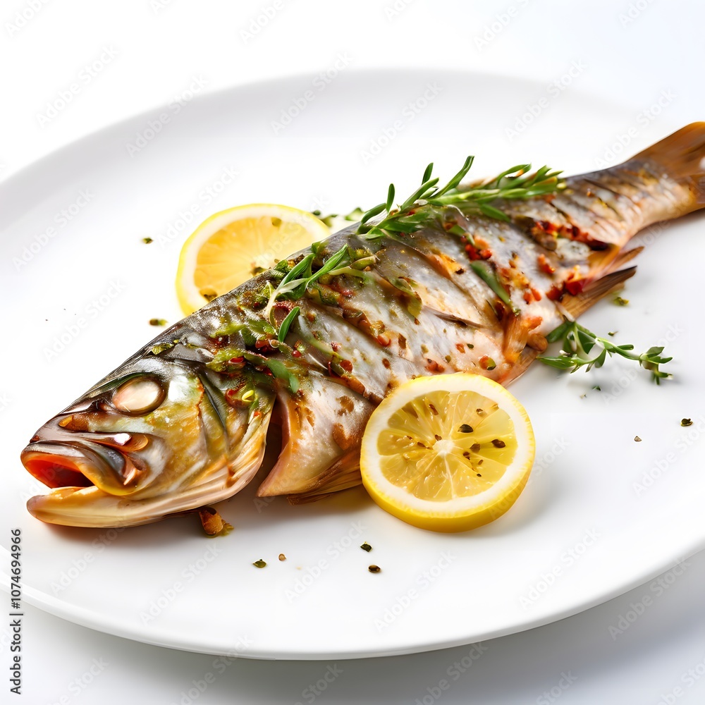 healthy sea food dish cuisine isolated on white background healthy sea food dish cuisine isolated on white background