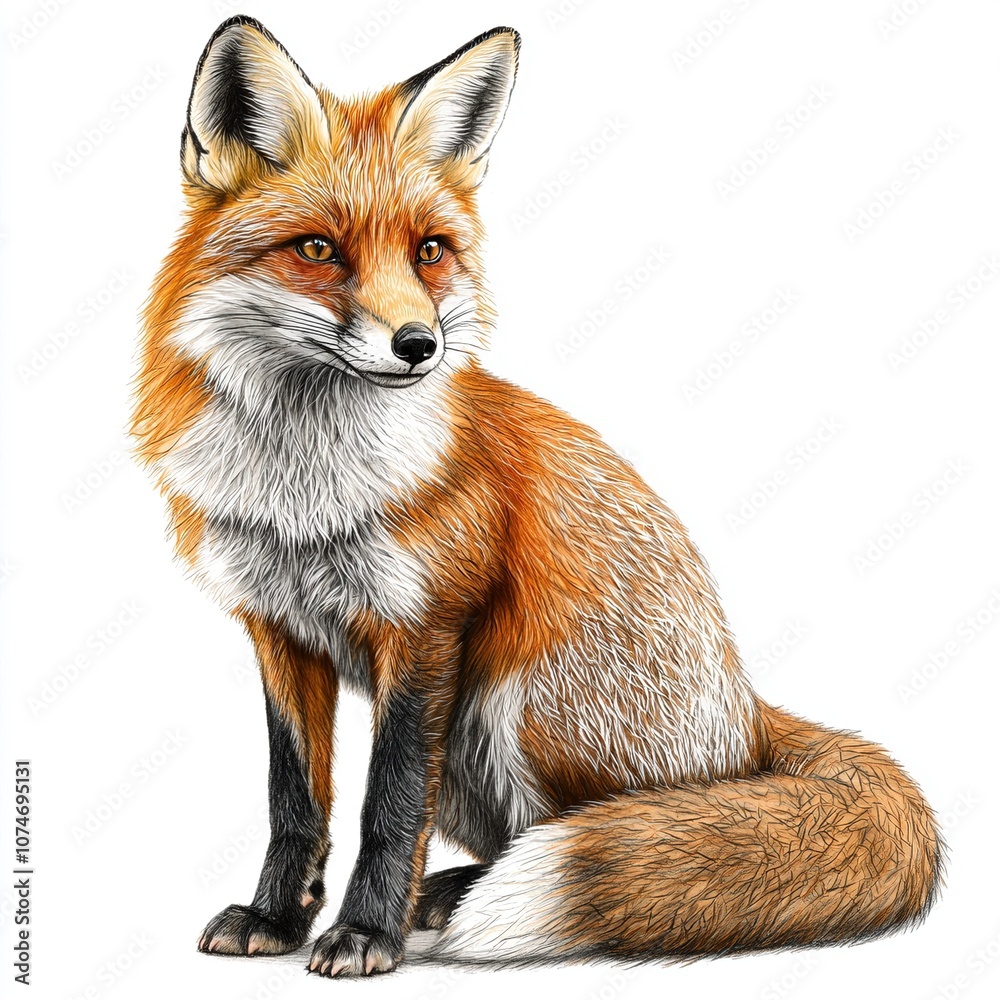 Obraz premium Illustration von einem Fuchs 