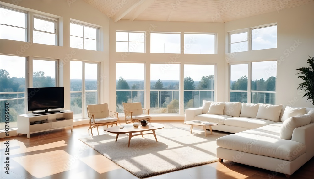Photo modern style interior room 3d illustration Photo modern style interior room 3d illustration