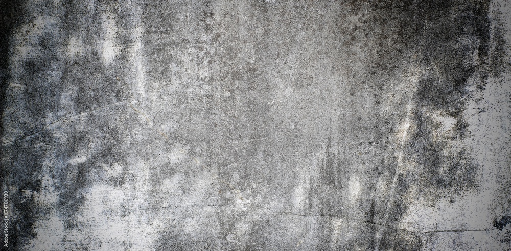 Fototapeta premium Ilustration grey long background. Gray grunge wall with cracks for backgrounds and overlays