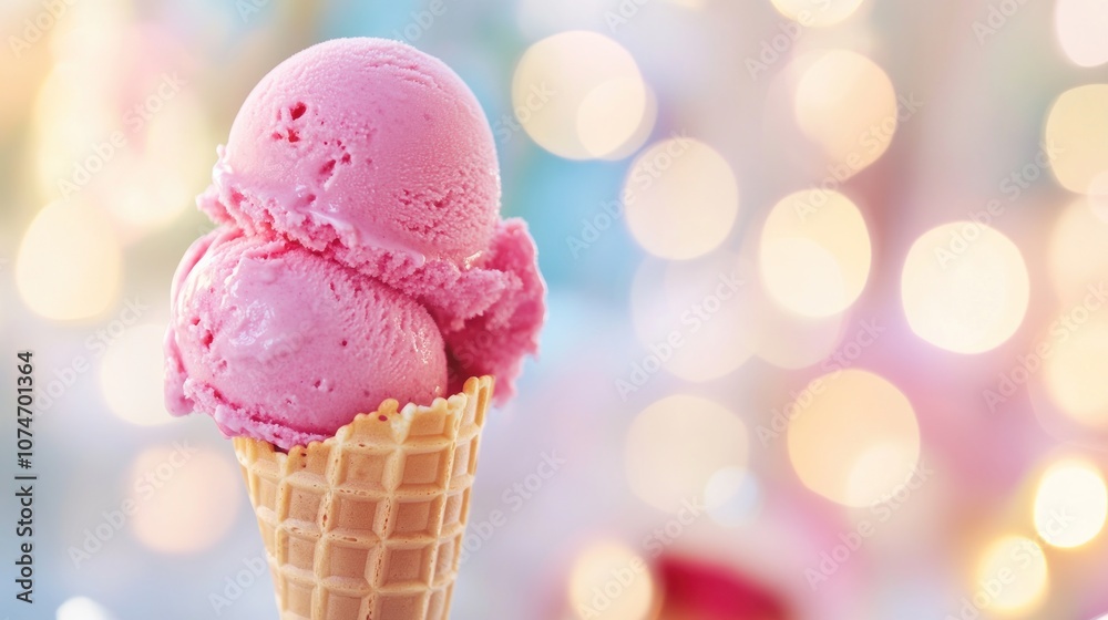 Pink Ice Cream Cone