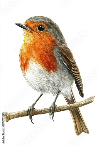 Illustration von einem Rotkehlchen 