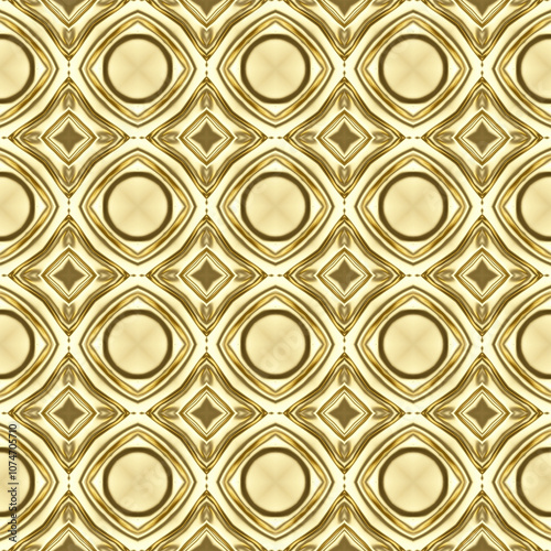 seamless gold pattern with shapes photo