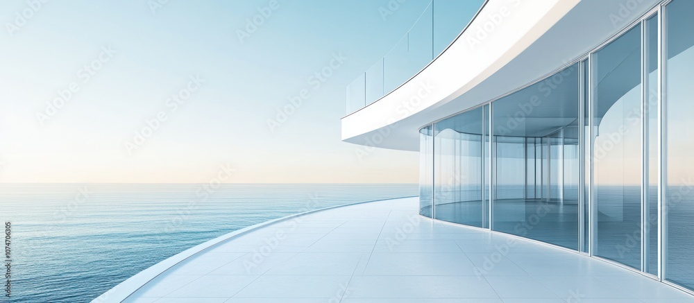 Fototapeta premium Modern Architecture with Ocean View