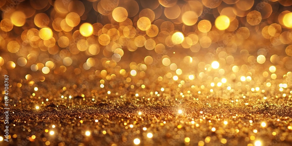 A shimmering golden background with out-of-focus lights reflecting on a sparkling surface A shimmering golden background with out-of-focus lights reflecting on a sparkling surface