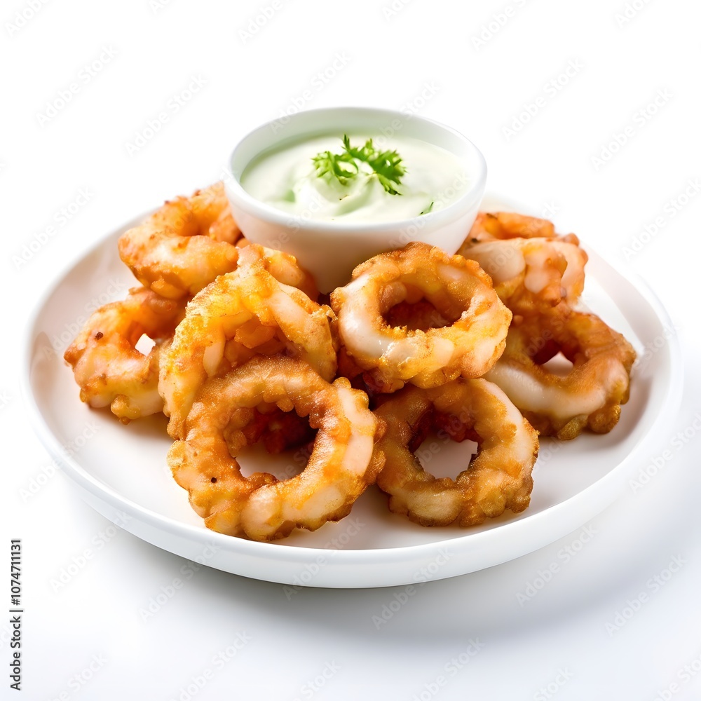 healthy sea food dish cuisine isolated on white background healthy sea food dish cuisine isolated on white background