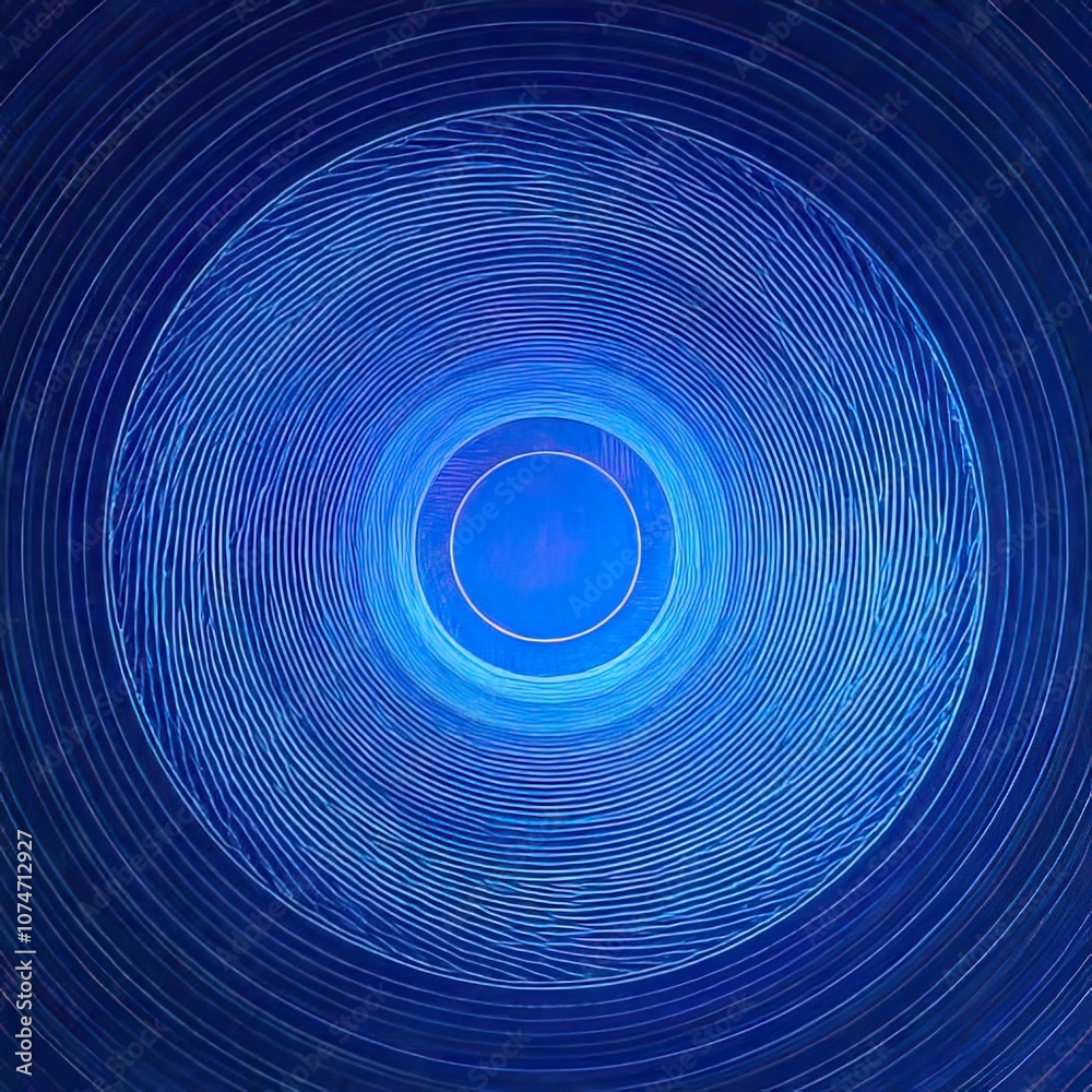Blue circular lines that are abstracted on a dark background. Vector artwork of a futuristic scene. Blue circular lines that are abstracted on a dark background. Vector artwork of a futuristic scene.