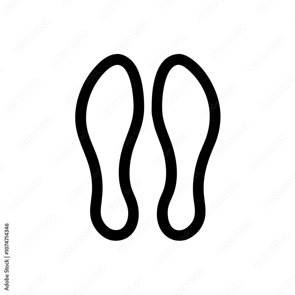 Footsteps vector icon.Footsteps sign.