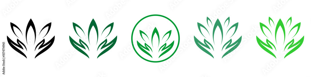 Obraz premium lotus vector design,abstract logo,hand and lotus flower logo design,illustration,beauty,spa