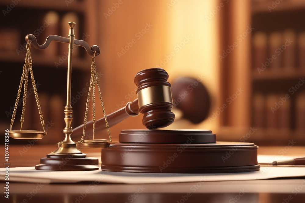 3d illustration of lawyer man isolated on paper background colored brown background