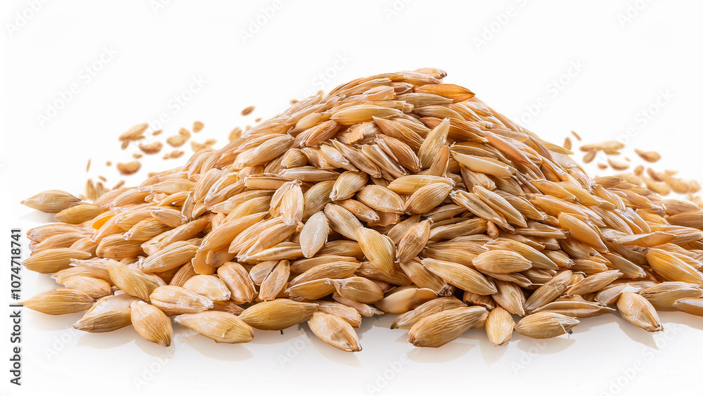 Pile of raw oats on a white background. PNG transparent. Pile of raw oats on a white background. PNG transparent.