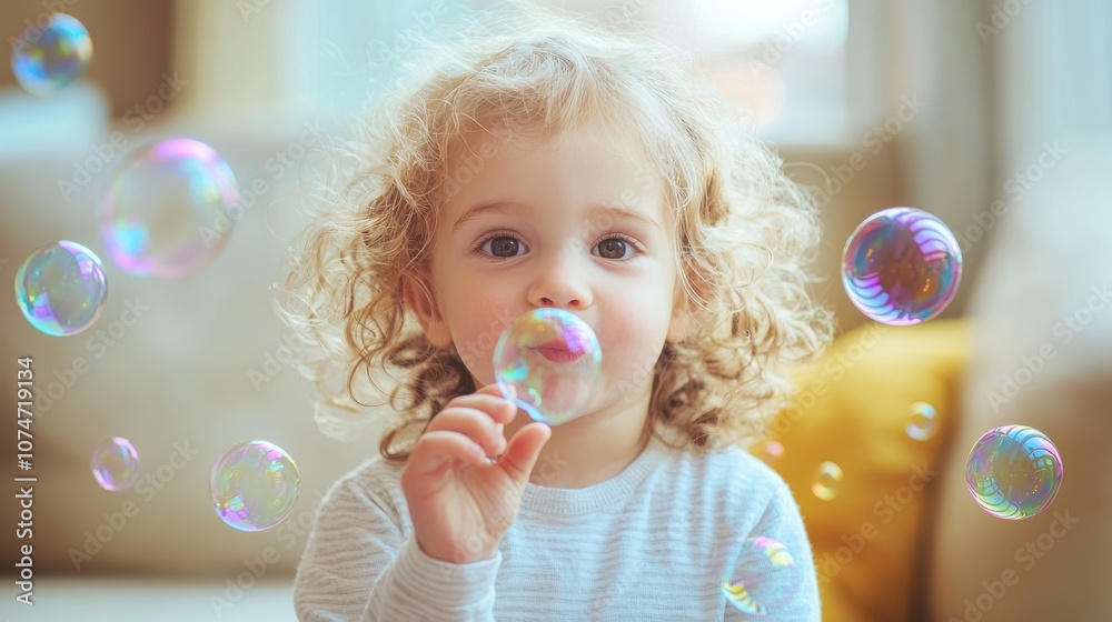 Pediatrician encourages child to blow bubbles as relaxation technique in cheerful clinic setting helping reduce anxiety in healthcare Pediatrician encourages child to blow bubbles as relaxation technique in cheerful clinic setting helping reduce anxiety in healthcare