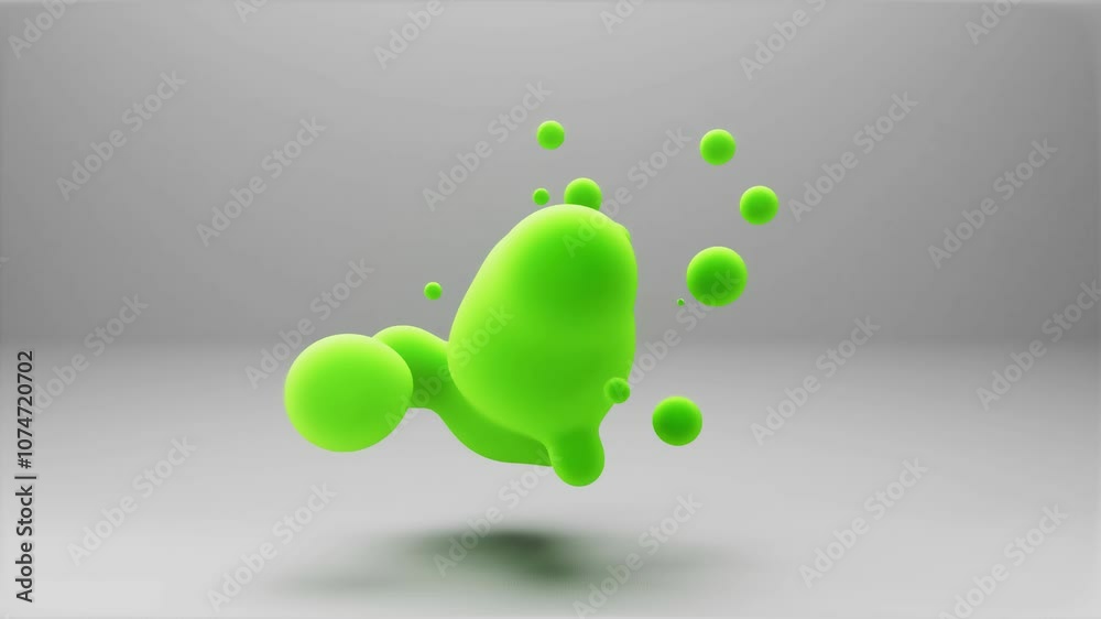 3d loop animation liquid blobs.