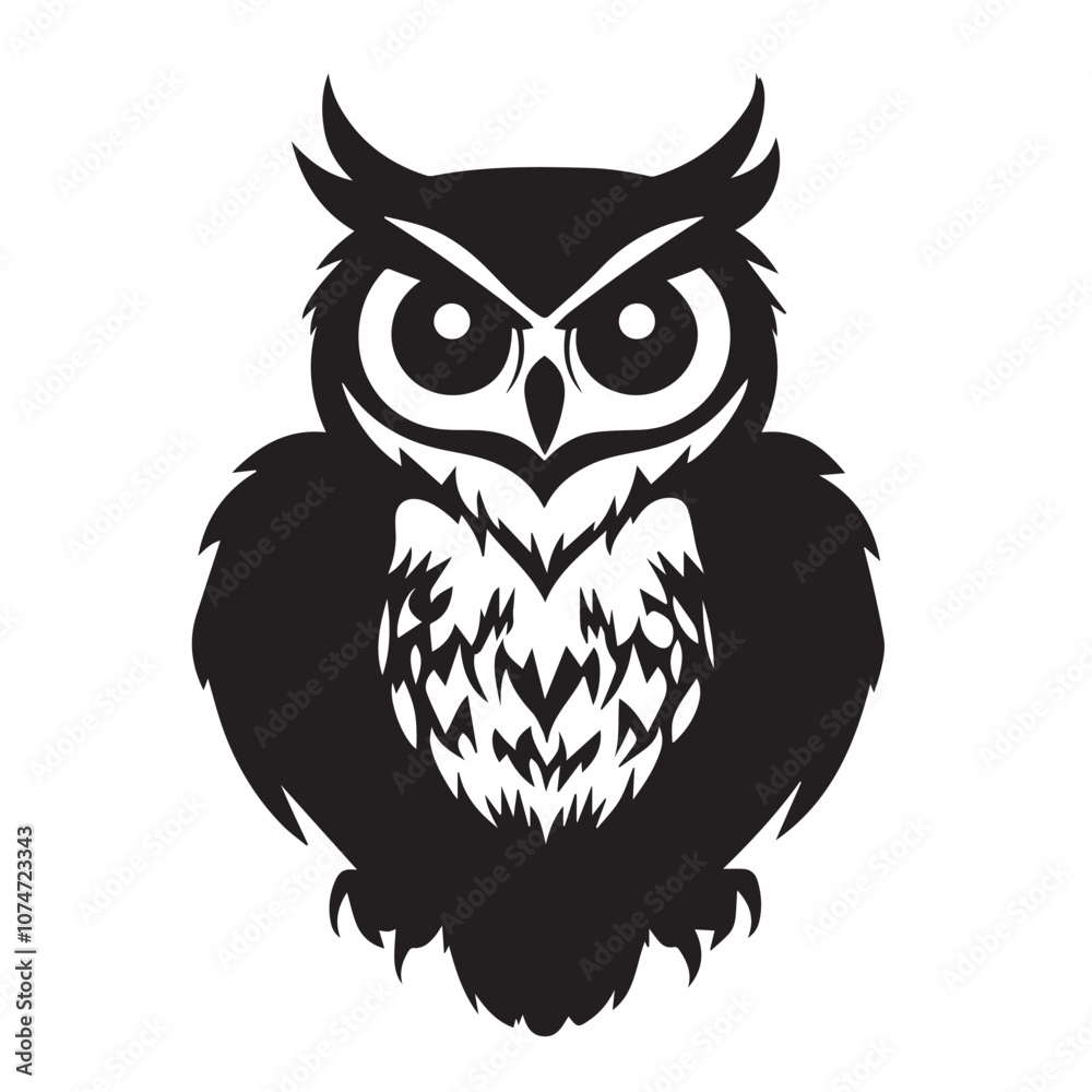 Owl In cartoon, hand-drawn flat style. image for social media, websites and UI. Isolated 2D vector design in logo, icon, sketch style, simple line vector, single color. AI Generative Art. Owl In cartoon, hand-drawn flat style. image for social media, websites and UI. Isolated 2D vector design in logo, icon, sketch style, simple line vector, single color. AI Generative Art.
