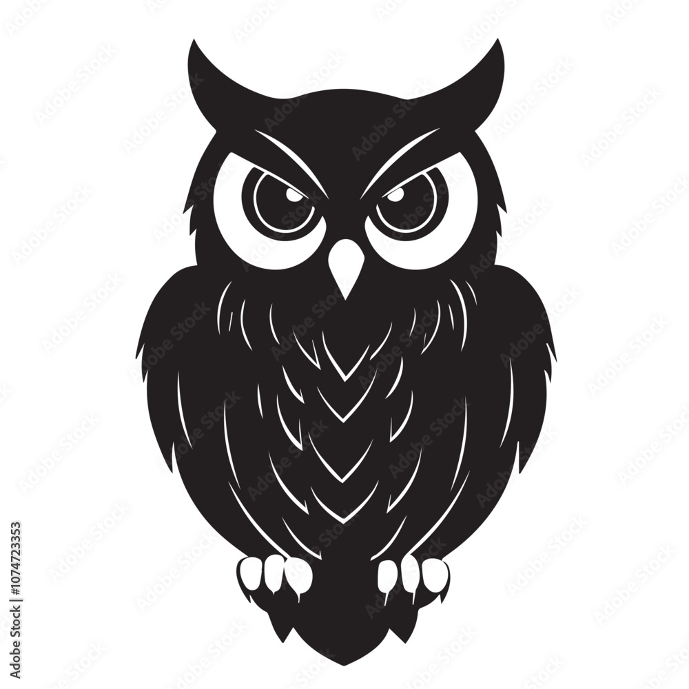 Owl In cartoon, hand-drawn flat style. image for social media, websites and UI. Isolated 2D vector design in logo, icon, sketch style, simple line vector, single color. AI Generative Art. Owl In cartoon, hand-drawn flat style. image for social media, websites and UI. Isolated 2D vector design in logo, icon, sketch style, simple line vector, single color. AI Generative Art.
