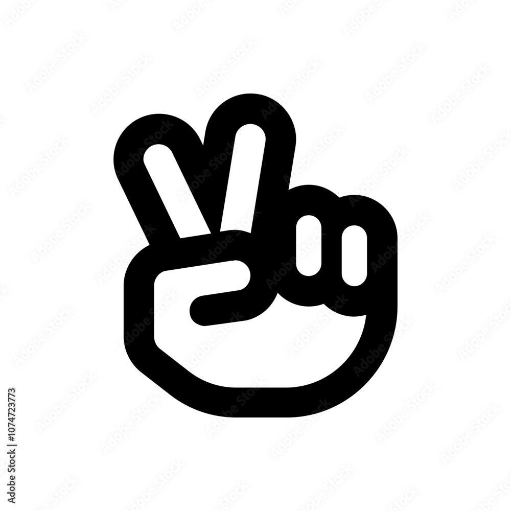 hand_peace icon. Simple vector sign hand_peace icon. Simple vector sign