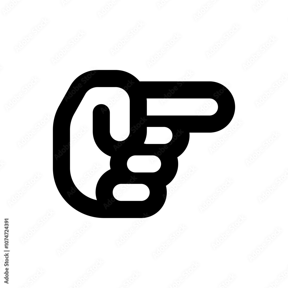 hand_point_right icon. Simple vector sign hand_point_right icon. Simple vector sign