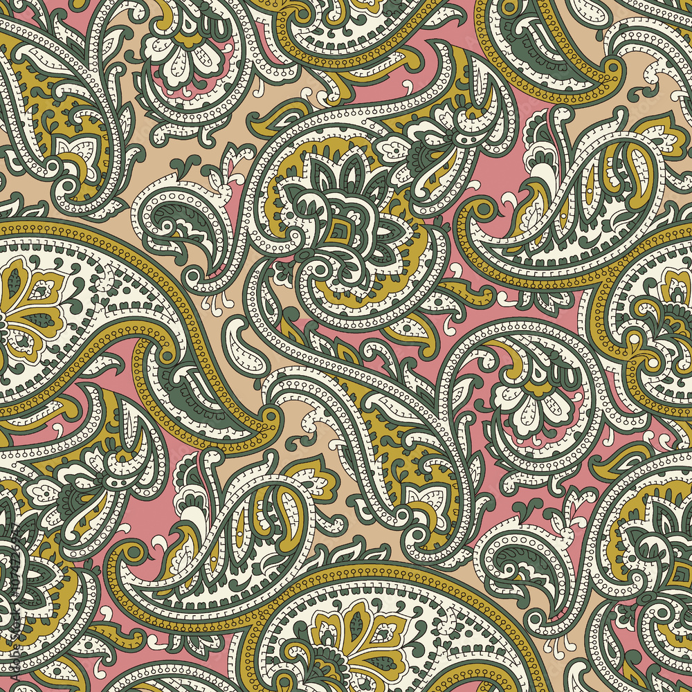 paisley design pattern in monochrome