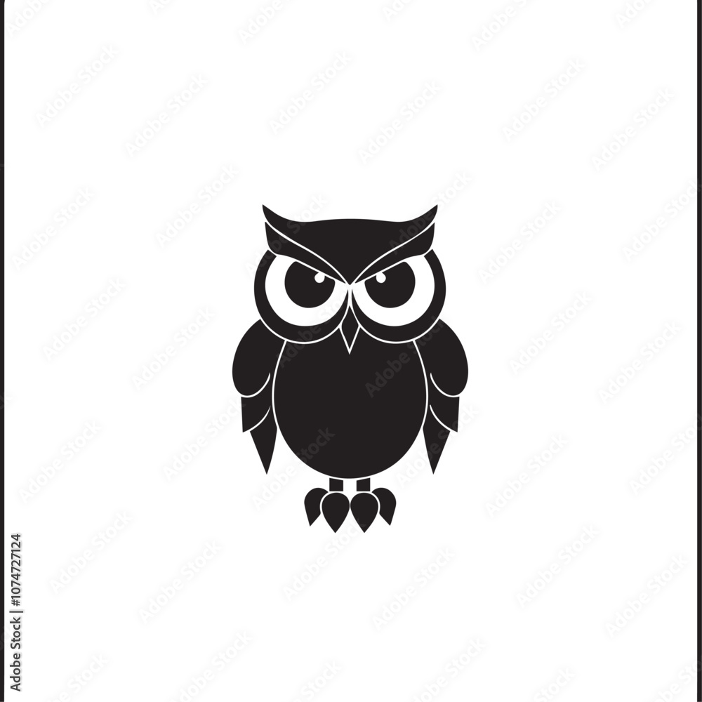 Owl In cartoon, hand-drawn flat style. image for social media, websites and UI. Isolated 2D vector design in logo, icon, sketch style, simple line vector, single color. AI Generative Art. Owl In cartoon, hand-drawn flat style. image for social media, websites and UI. Isolated 2D vector design in logo, icon, sketch style, simple line vector, single color. AI Generative Art.