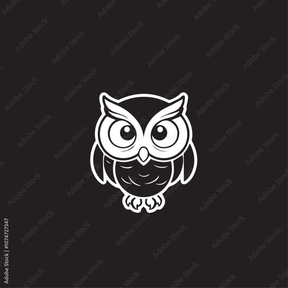 Owl In cartoon, hand-drawn flat style. image for social media, websites and UI. Isolated 2D vector design in logo, icon, sketch style, simple line vector, single color. AI Generative Art. Owl In cartoon, hand-drawn flat style. image for social media, websites and UI. Isolated 2D vector design in logo, icon, sketch style, simple line vector, single color. AI Generative Art.