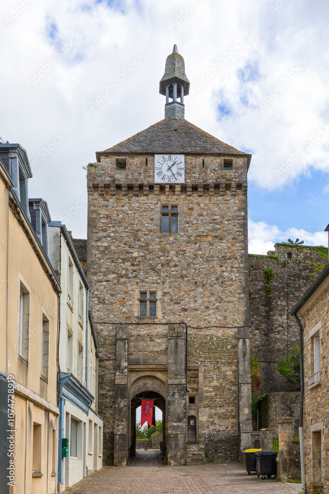 Bell tower with gate of the castle at Bricquebec-en-Cotentin, France Bell tower with gate of the castle at Bricquebec-en-Cotentin, France